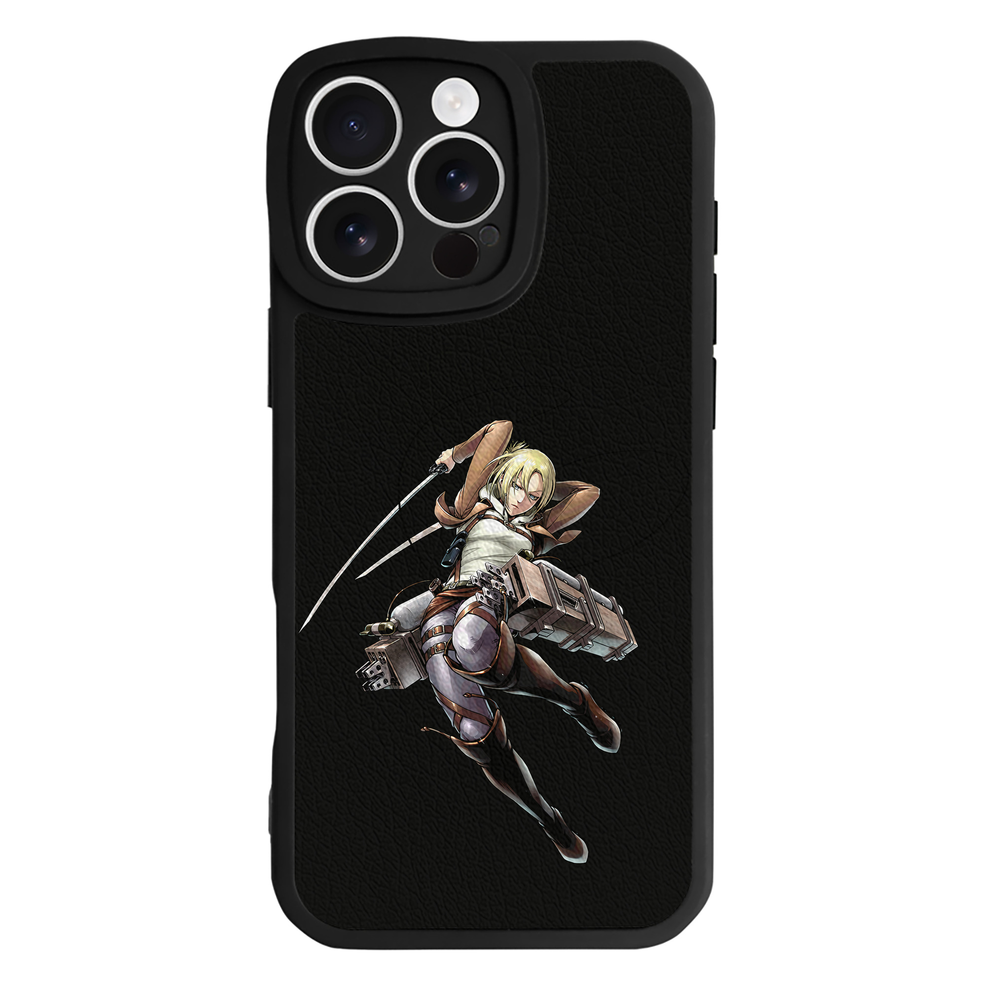 （画像用） 進撃の巨人 アニ・レオンハート Attack on Titan Annie Leonhart 【iPhone 16シリーズ対応】シリコンスマホケース（レザー調） 材質：シリコン